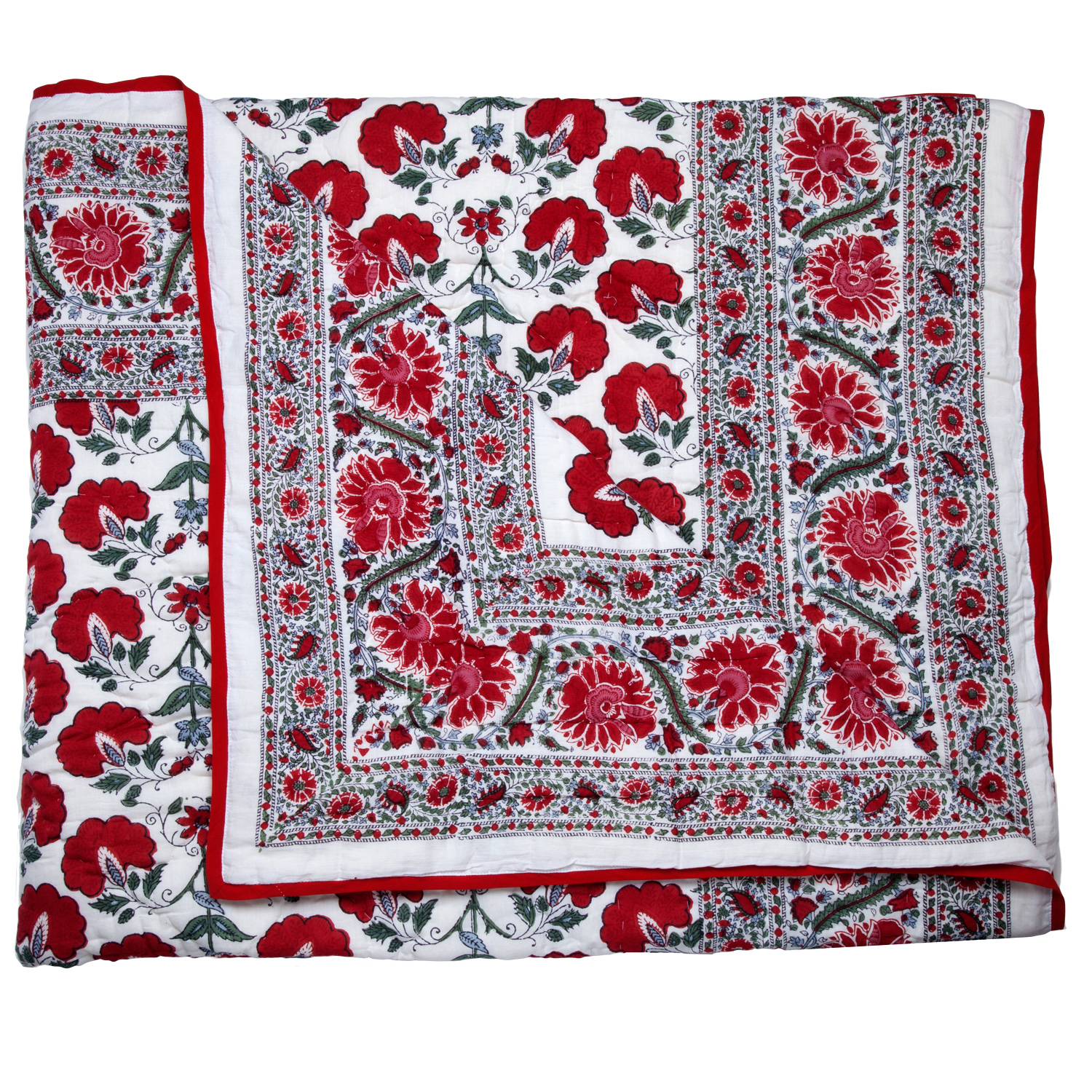 Janvi Reversible Quilt - Red